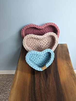 Heart Shaped Nesting Baskets