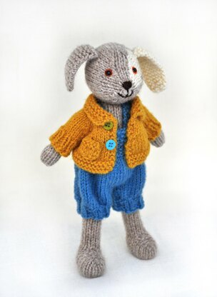 Sweet knitted puppy dog Buster