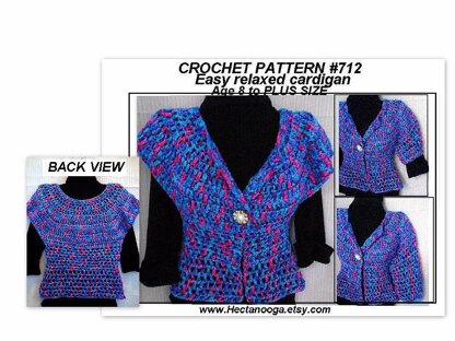 712 EASY CARDIGAN VEST-SHRUG-SWEATER