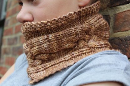 Criss Cross Cabled Cowl