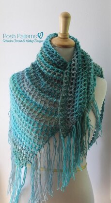 Triangle Cowl Scarf Crochet Pattern 366