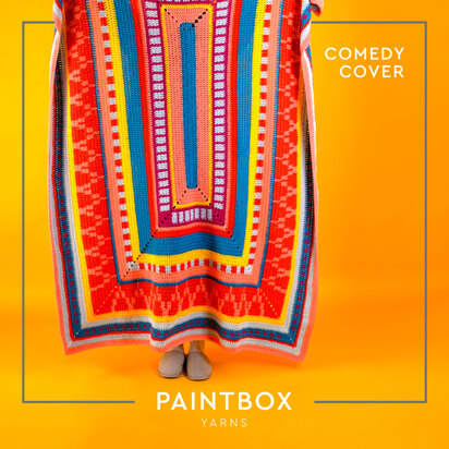 Comedy Cover - Free Blanket Crochet Pattern in Paintbox Yarns Wool Mix Aran
