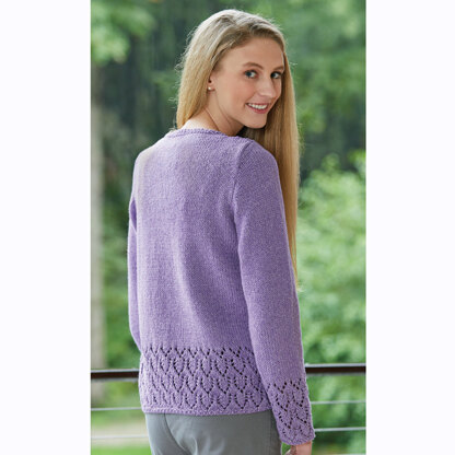 Clematis - Cardigan Knitting Pattern for Women in Tahki Yarns Kiawa