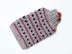 Hot Water Bottle Cover Stripes Fair Isle Chunky Sleeve Cozy Hottie