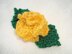085, KNITTED ROSE APPLIQUE
