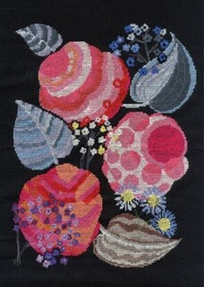 DMC The V&A - Deco Rose Motif from Relais Cross Stitch Kit - 10x13in