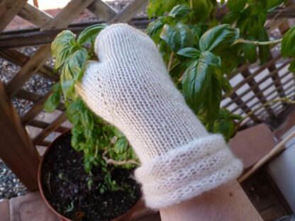 Powdered Sugar Fingerless Gloves