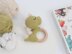 Crochet dinosaur baby teether rattle toy amigurumi pattern