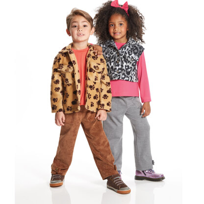 New Look Children's Knit Top, Jacket, Vest and Cargo Pants 6746 - Paper Pattern, Size 3-4-5-6-7-8