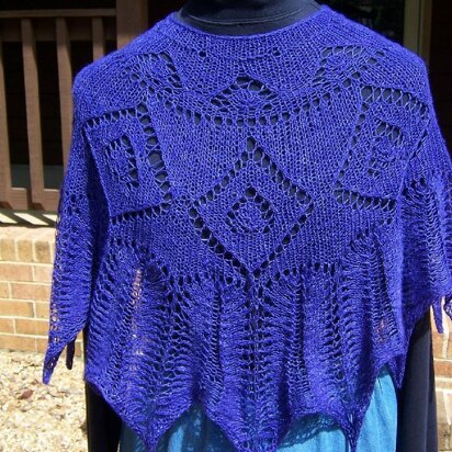 Helen's Choice ... a perfectly purple poncho - knitting pattern