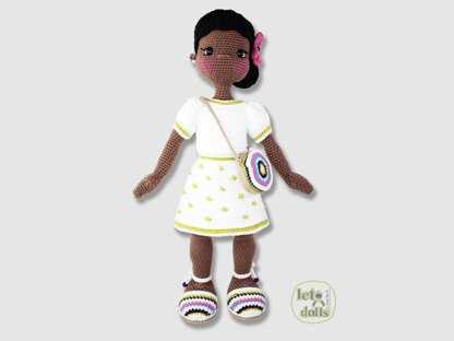 24 inch crochet doll pattern PDF, XL amigurumi doll, Rita