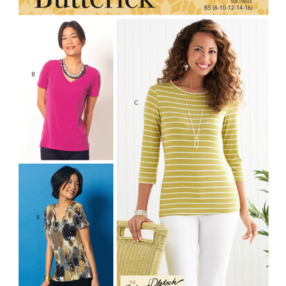 Butterick Misses' T-Shirts & Tank Top B6848 - Sewing Pattern