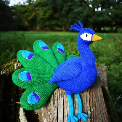 Norman the Peacock - knitting pattern