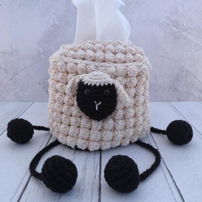 Sheep Tissue Box Cover Crochet pattern by Alison Holloway