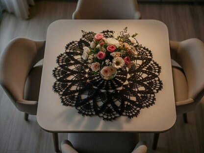 Crochet round doily Pdf + Video Tutorial