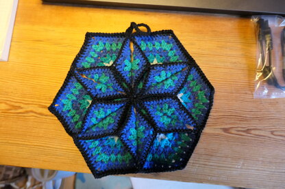 Lucky star potholder, one more for my friend M-s new house.