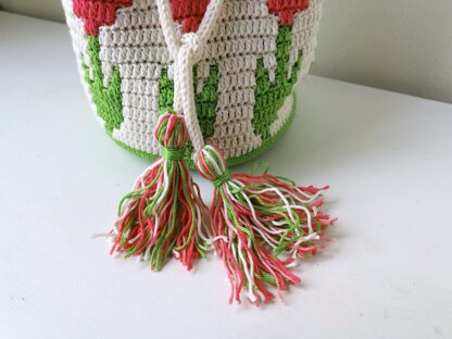 Flower mosaic bag