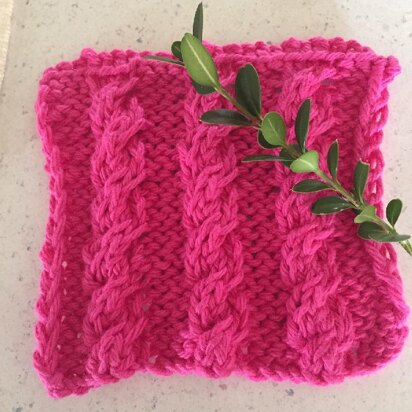 Peony Blossom Cabled Coaster