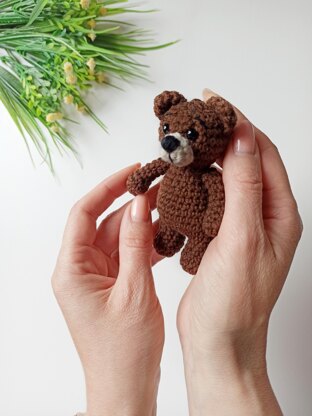 Crochet teddy bear, amigurumi bear keychain Crochet pattern by  AmigurumiJoys