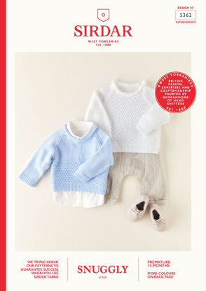 Babies Sweaters in Sirdar Snuggly 4 Ply - 5362 - Leaflet