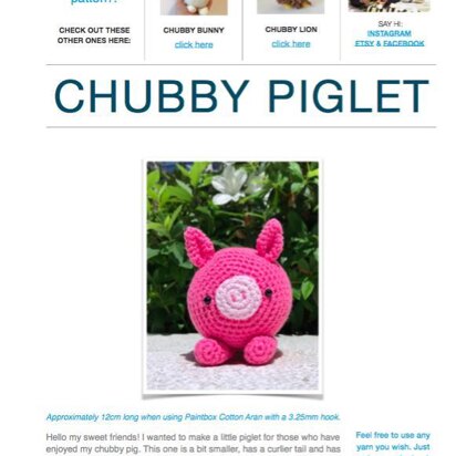 Crochet Pattern Chubby Corgi - Portugal