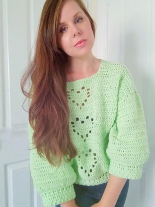 Crochet Easy Heart Sweater Pattern