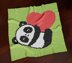 C2C Panda Heart Blanket White Black Bear Graphghan Valentine's Day Afghan CROCHET PATTERN