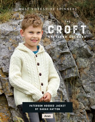 Paterson Hooded Jacket  in West Yorkshire Spinners The Croft Shetland Colours - DBP0077 - Downloadable PDF