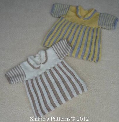 224- Baby Pleated Dress Knitting Pattern #224