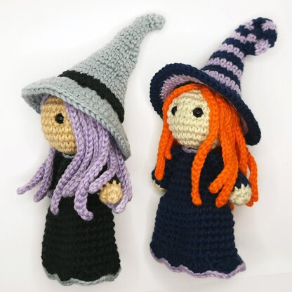 Amigurumi witch doll (2 hat styles)