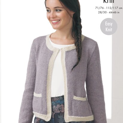 Jacket & Sweater in King Cole Baby Alpaca DK - 4367 - Downloadable PDF - knitting pattern