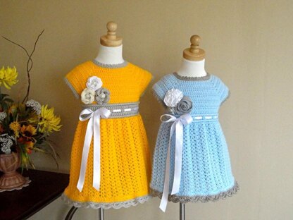 Crochet PATTERN Girl Dress 1 - 6 years old