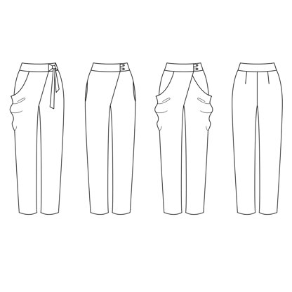 Rebecca Page Children's Wrap Trousers Sewing Pattern - Downloadable PDF