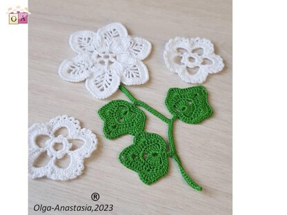 Bouquet branch and white flowers