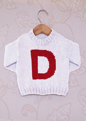 Intarsia - Letter D Chart - Childrens Sweater