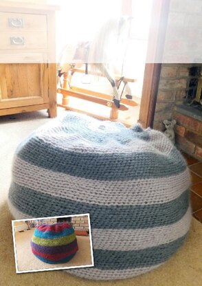 Finger Knit 2 Stripe Bean Bag