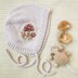 Toadstools Embroidered Baby Bonnet