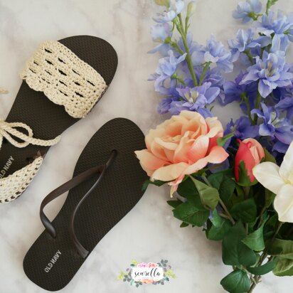 Crochet Sandals with Flip Flop Soles