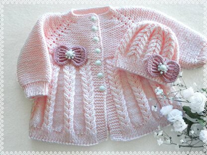 Knitting PATTERN Baby Jacket and Baby Hat