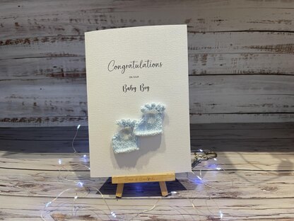 Knit & Print Mummy To Be Baby Boy Girl Twins Knitting Pattern Make Your Own Card PDF Instant Download