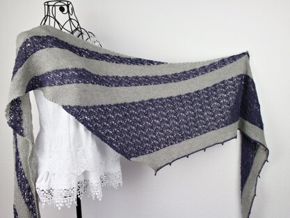 Asymmetrical Lace Triangle Shawl Knitting Pattern – PDF