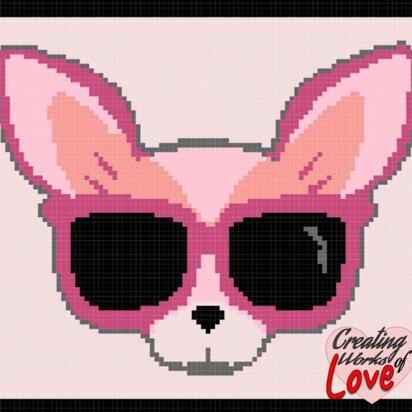 Cool Pink Chihuahua Stitch Graphgan