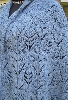 Tamura Mock Cable Lace Shawl