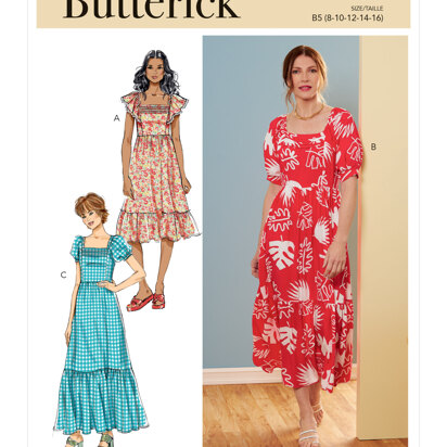 McCall Pattern Butterick V9236-A50 Misses' Dresses, 6-8-10-12-14