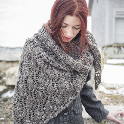 Tipperary Shawl in Berroco Inca Tweed - NGv15-5