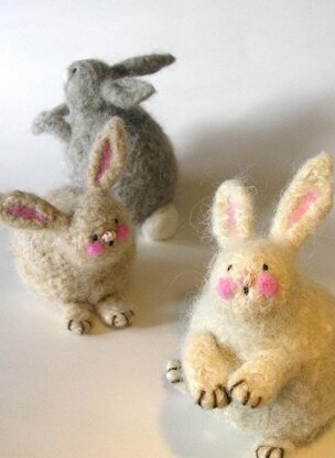 Woolly Felted Bunnies