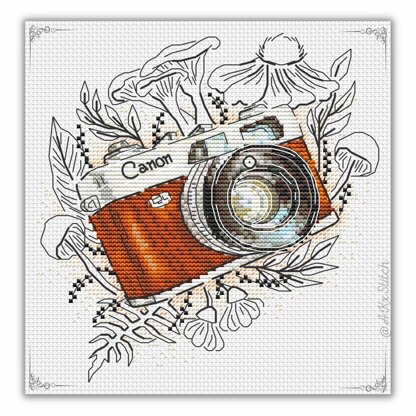 Camera Canon Cross Stitch PDF Pattern