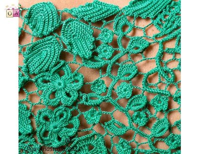 Emerald lace blouse