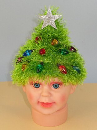 Childrens Easy Christmas Tree Beanie Hat