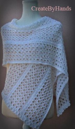 Laci Shawl Crochet Pattern - Broomstick Lace Wedding Shawl